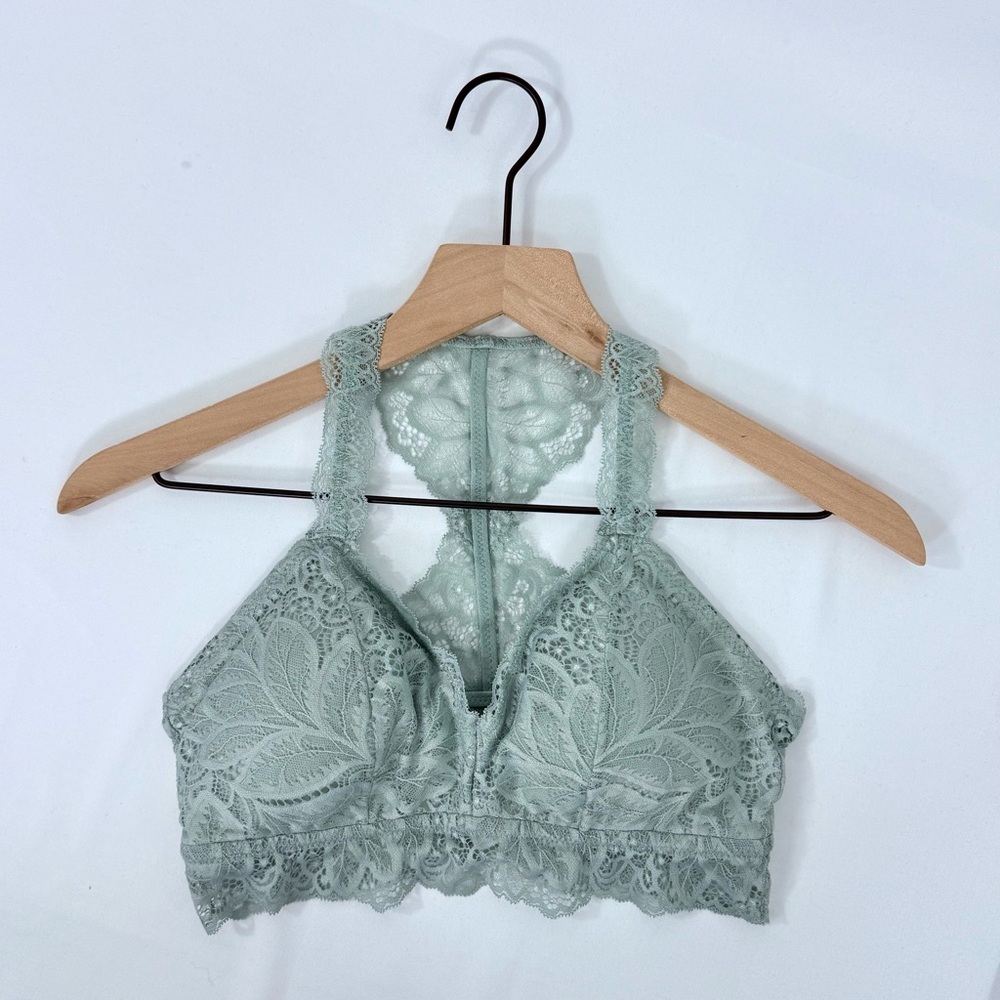 Auden Women’s Lightly Lined Lace 
Racerback Bralette - Size M